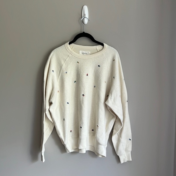 THE GREAT. Tops - The Great Fleece Embroidered Sweatshirt